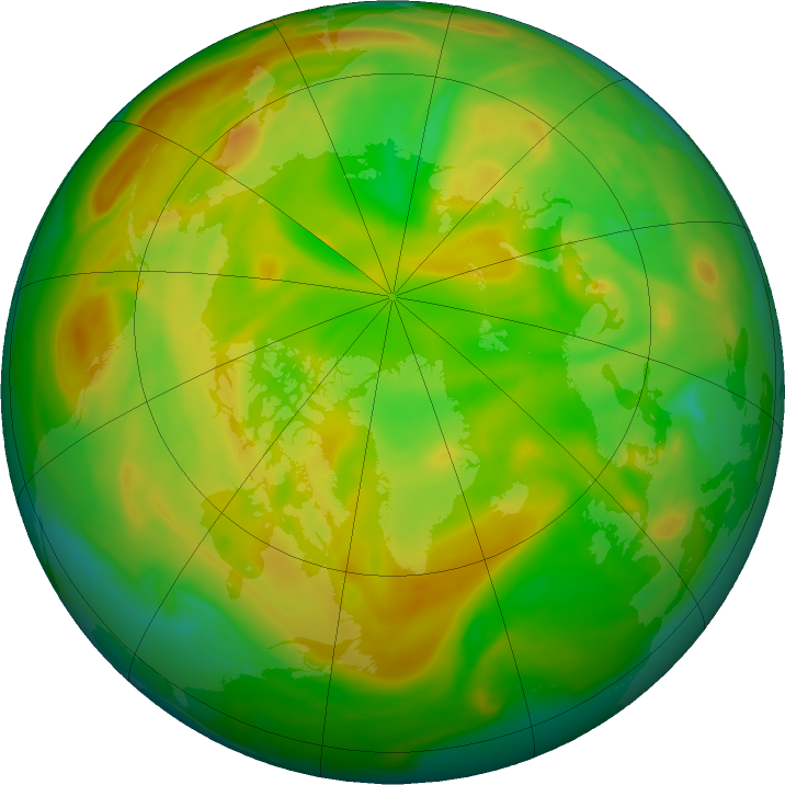 Arctic ozone map for 22 June 2024